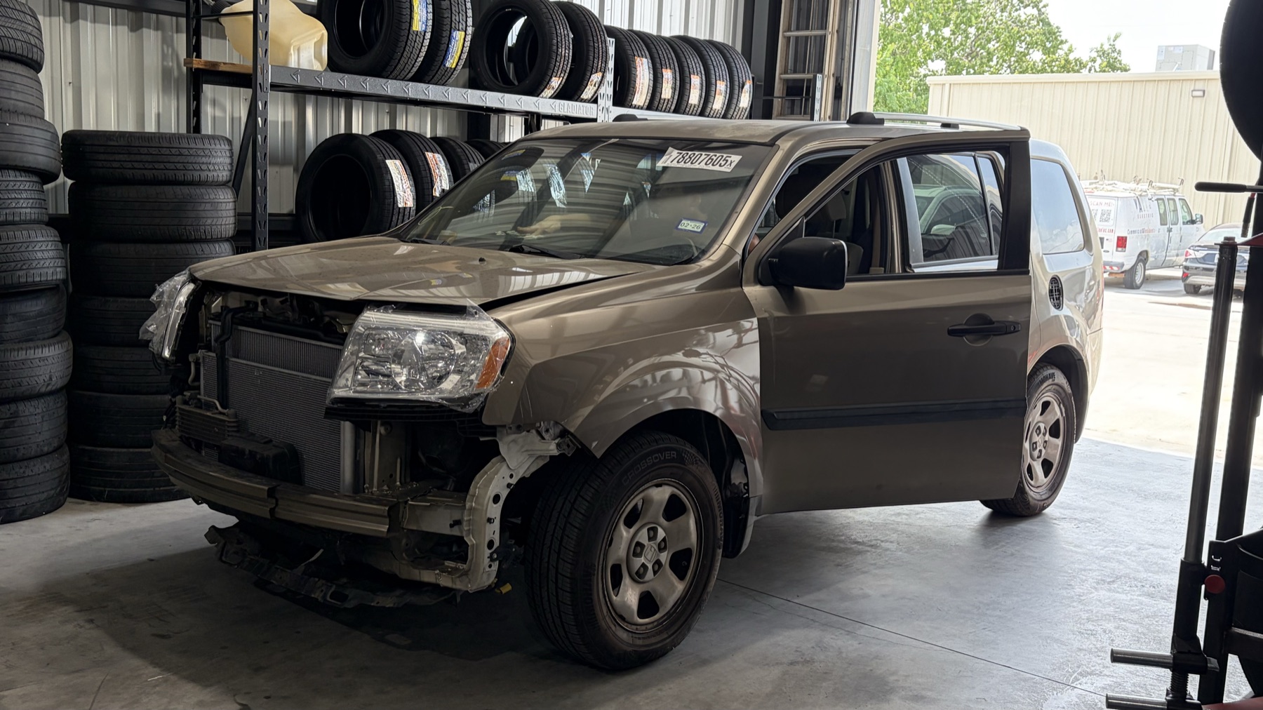 Collision / body repair in progress