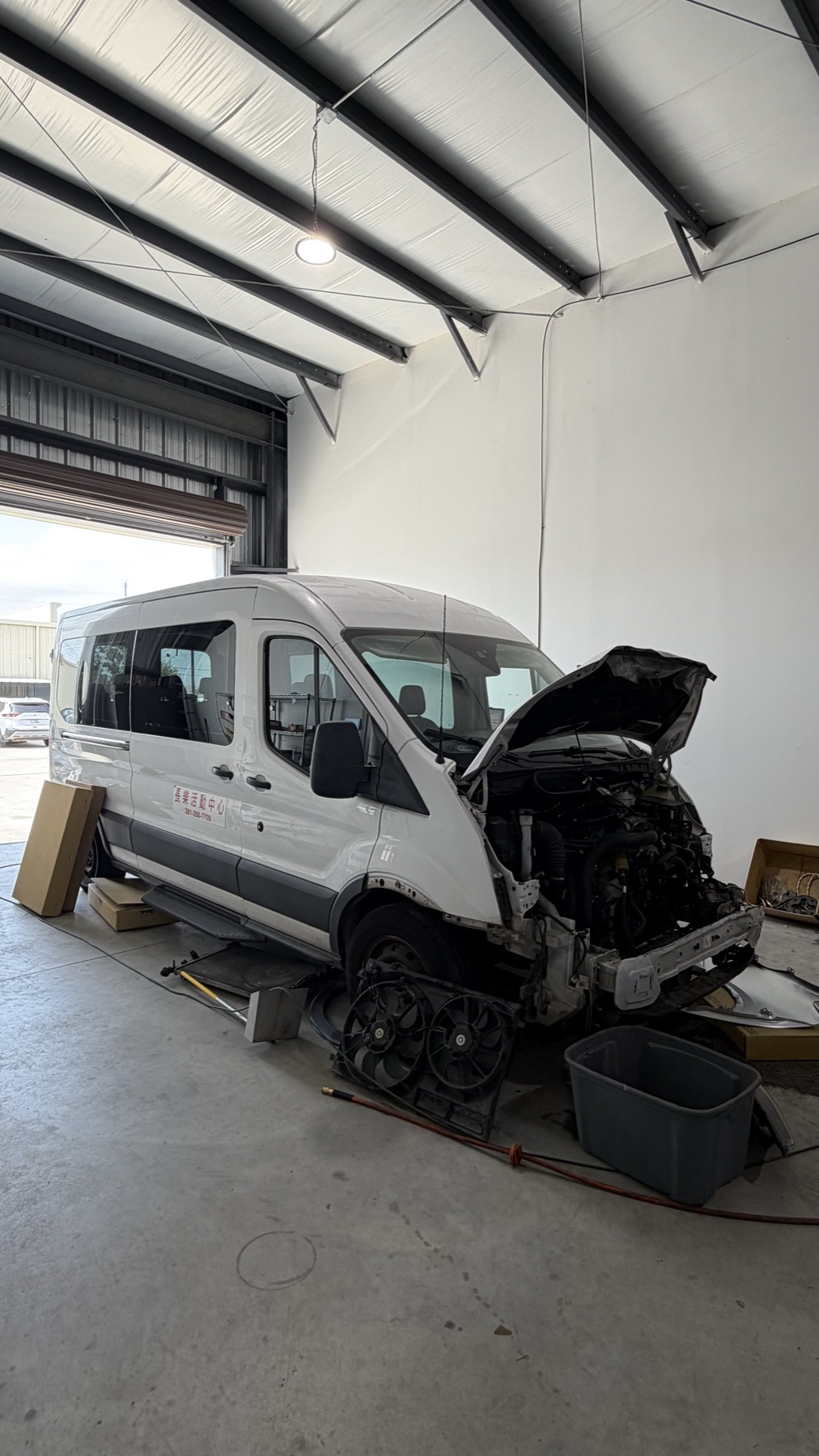 Commercial van front-end repair